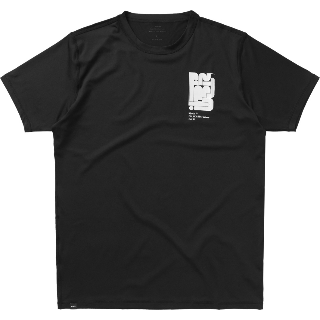 2026 Mystic Mens Boarding Short Sleeve Rash Vest 35001.250761 - Black